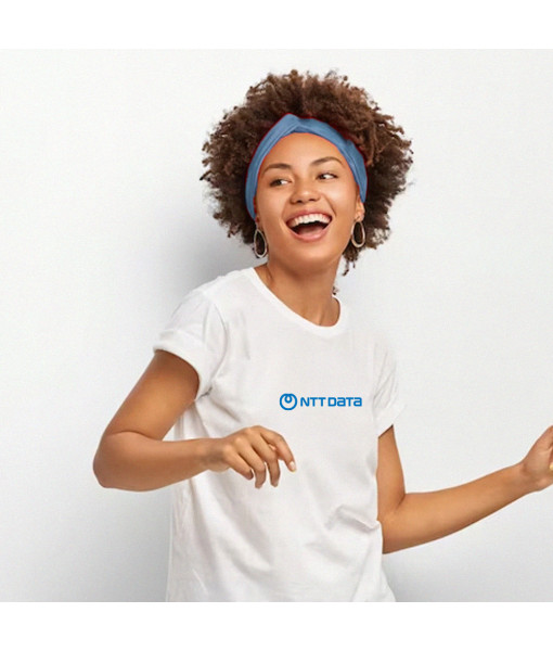 Camiseta Manga Curta Branca - NTTDATA Company Store