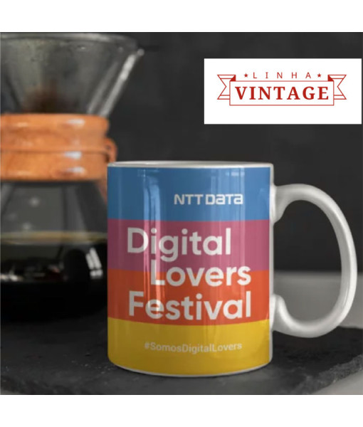 Caneca Digital Lovers Festival Vintage -  NTTDATA Company Store