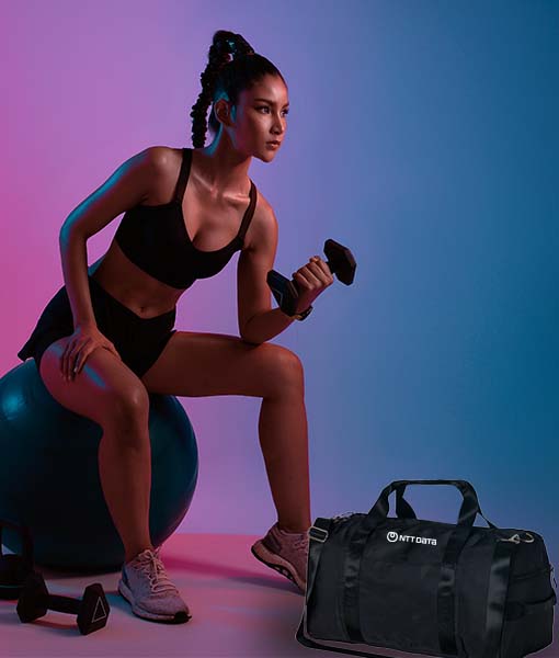 Bolsa Esportiva Preta 35L em Poliester - NTTDATA Company Store